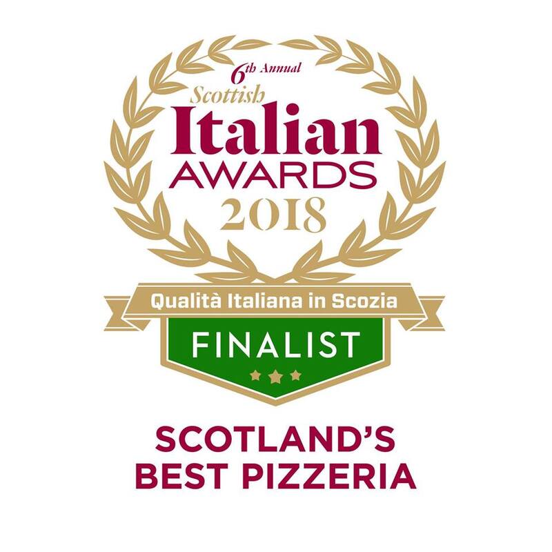 Caprice Restaurant "Scotland's Best Pizzeria" award 2018
